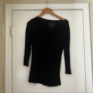 INC Black 3/4 sleeve top